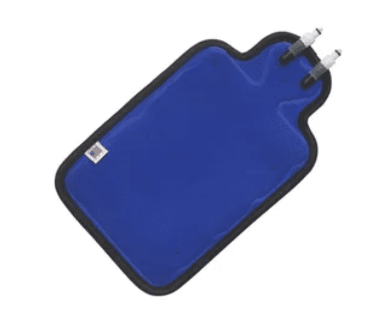 Blue therapeutic hot water bottle